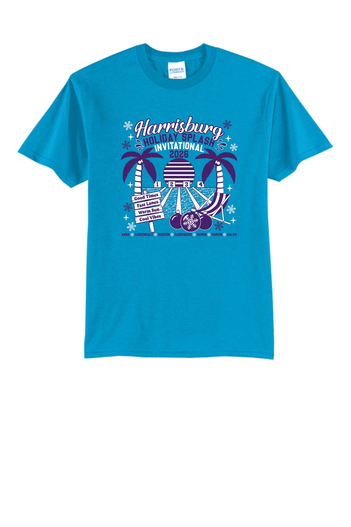 Port & Co™ Core Blend Tee- Neon Blue