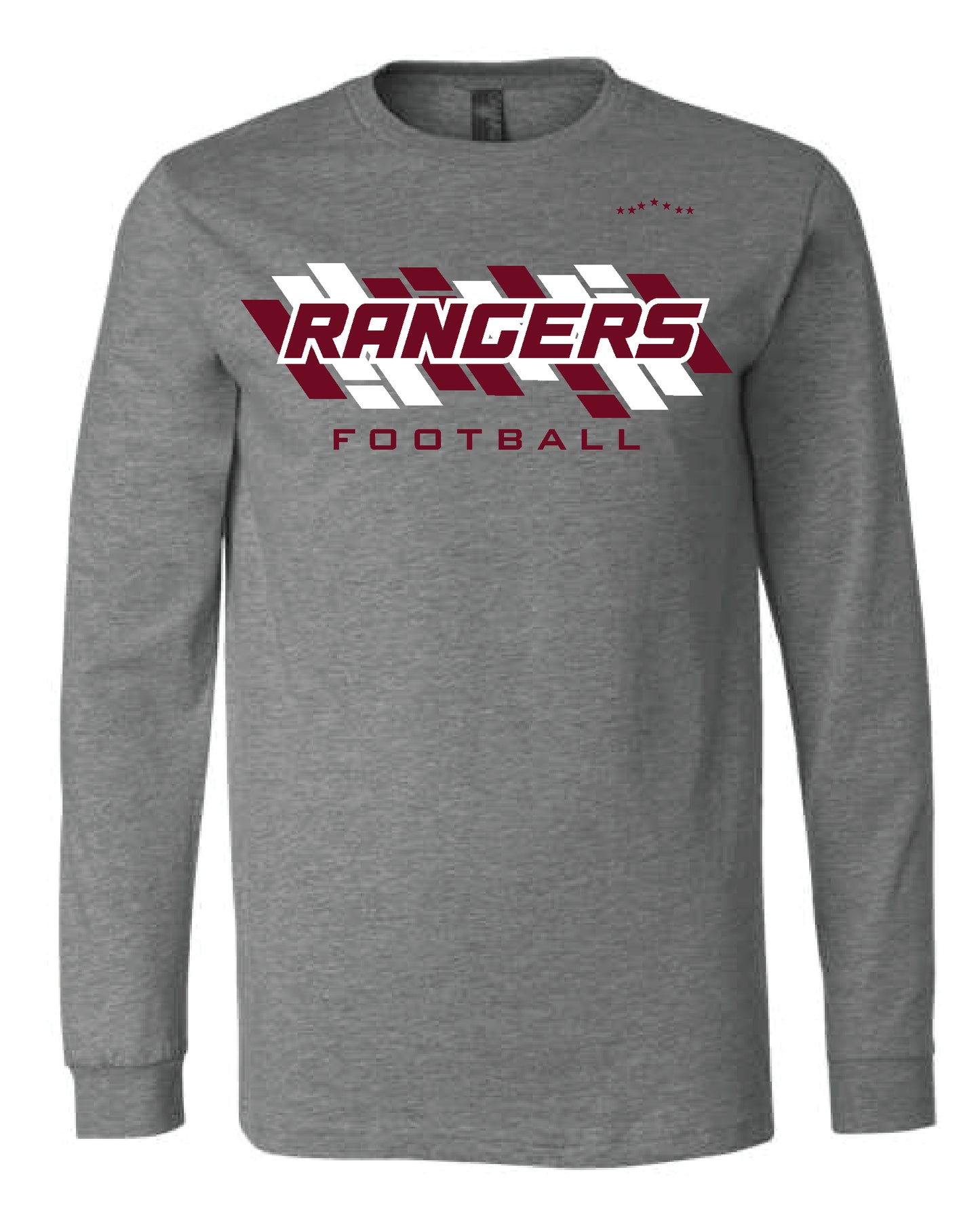Benton Rangers Football Bella Long Sleeve – Deep Heather Grey