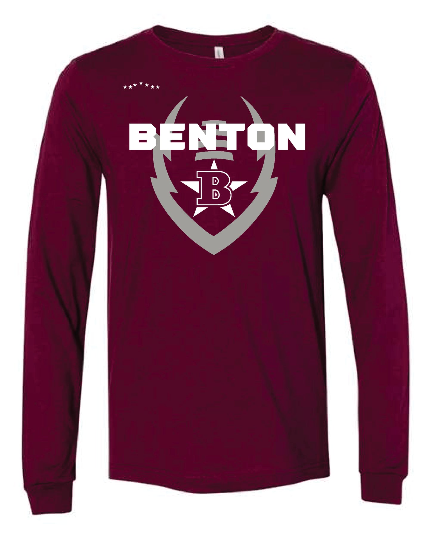 Benton Rangers Football Bella Long Sleeve – Maroon