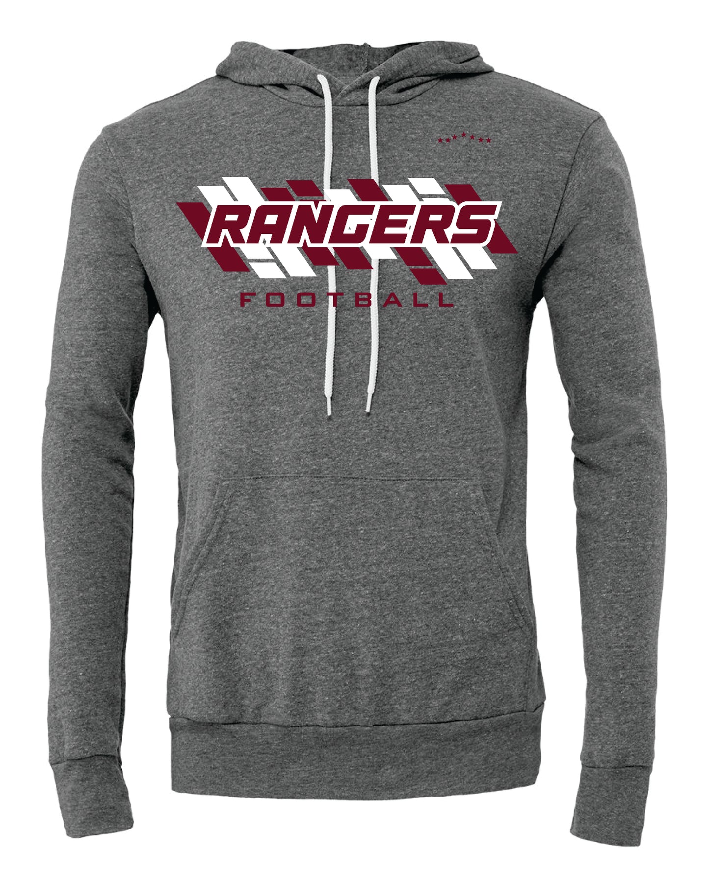 Benton Rangers Football Bella Hooded Sweatshirt – Deep Heather Grey