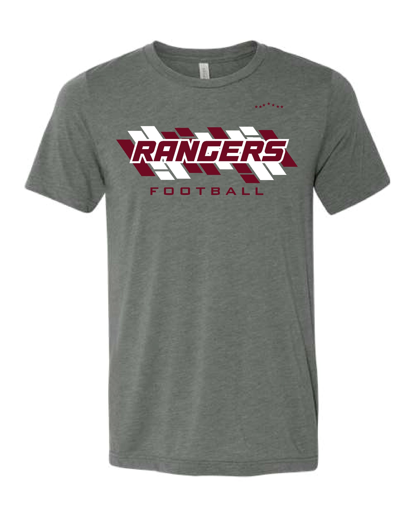 Benton Rangers Football Bella Tee – Deep Heather Grey