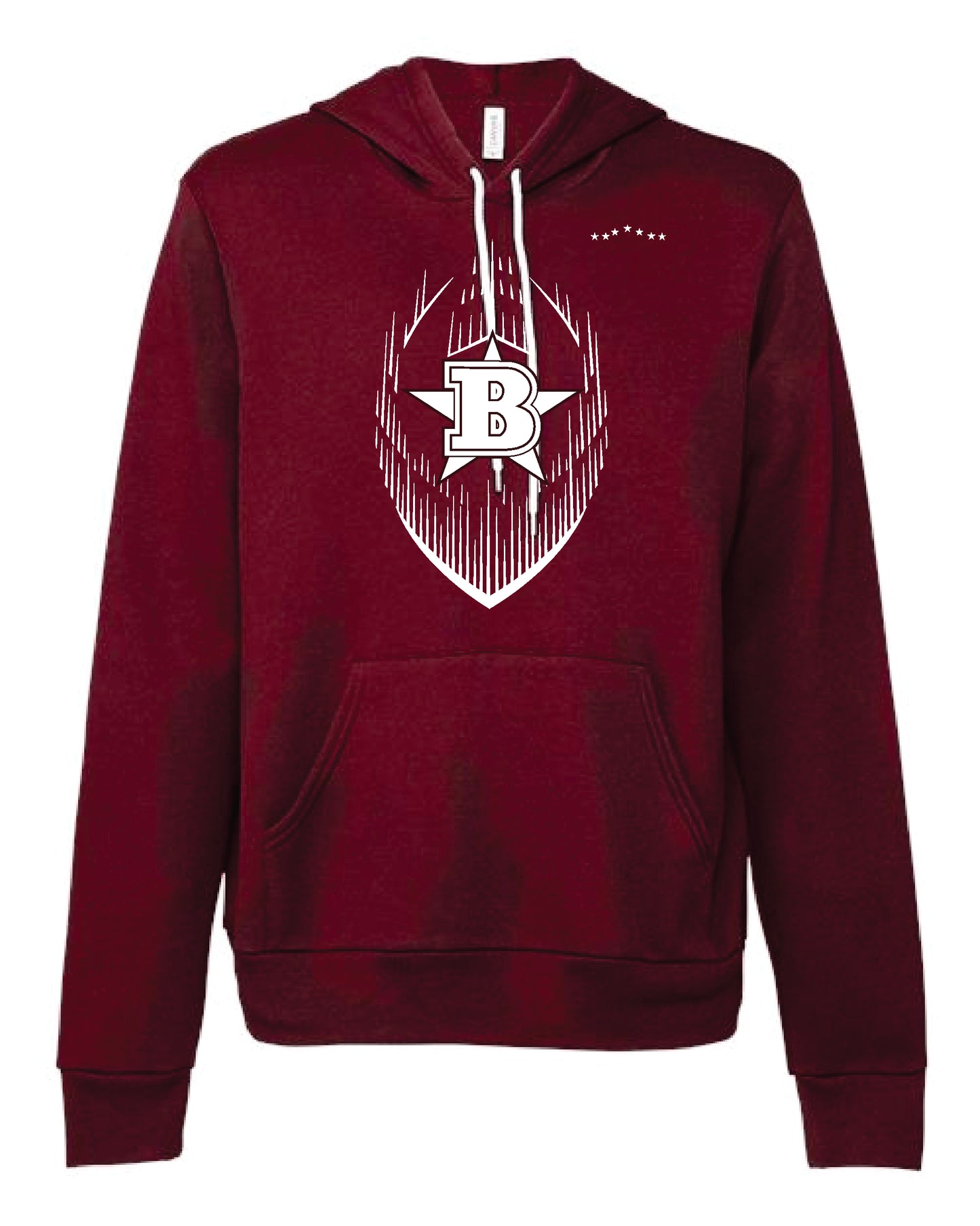 Benton Rangers Football Bella Hooded Sweatshirt – Maroon