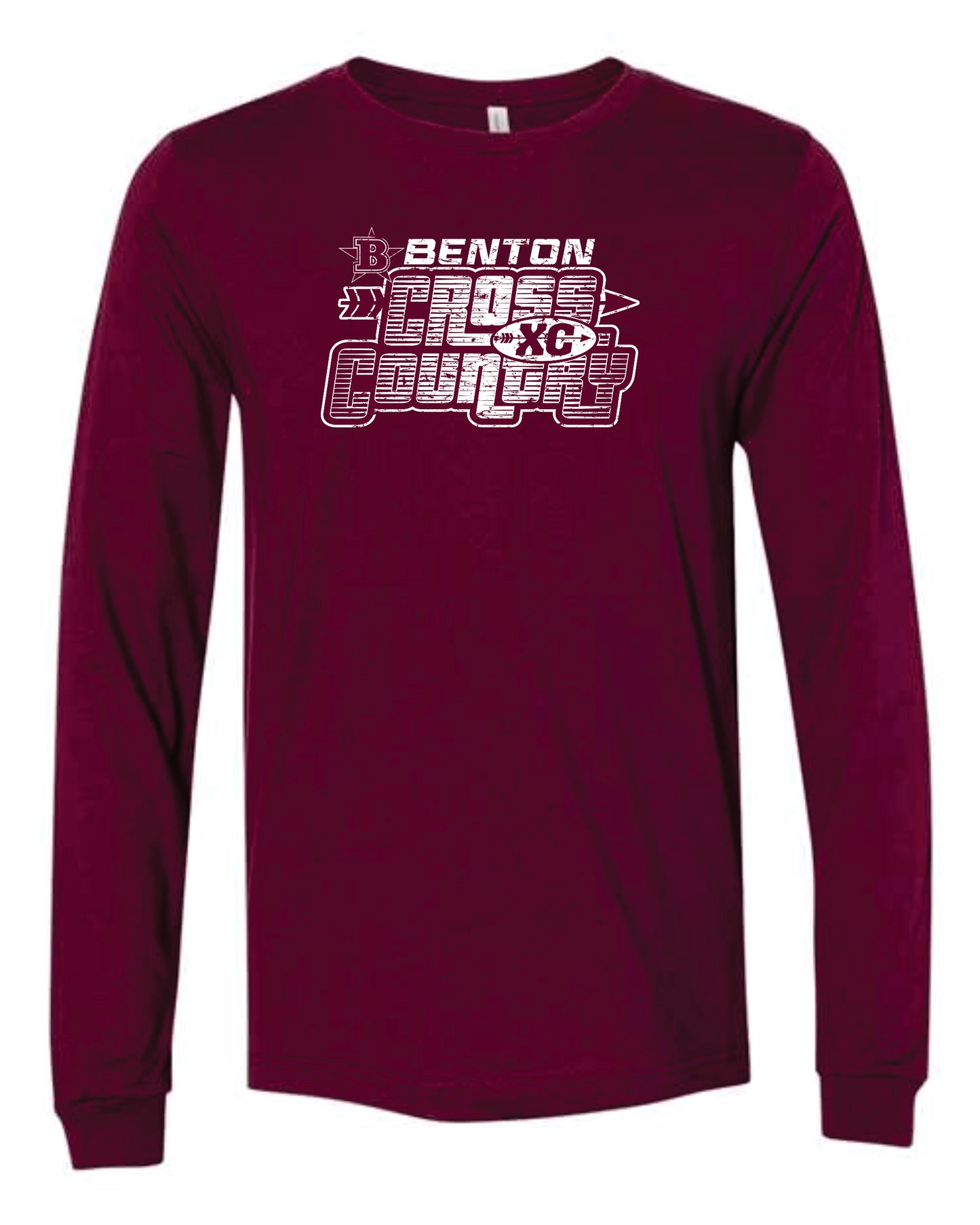 Benton Ranger Cross Country Bella Long Sleeve – Maroon