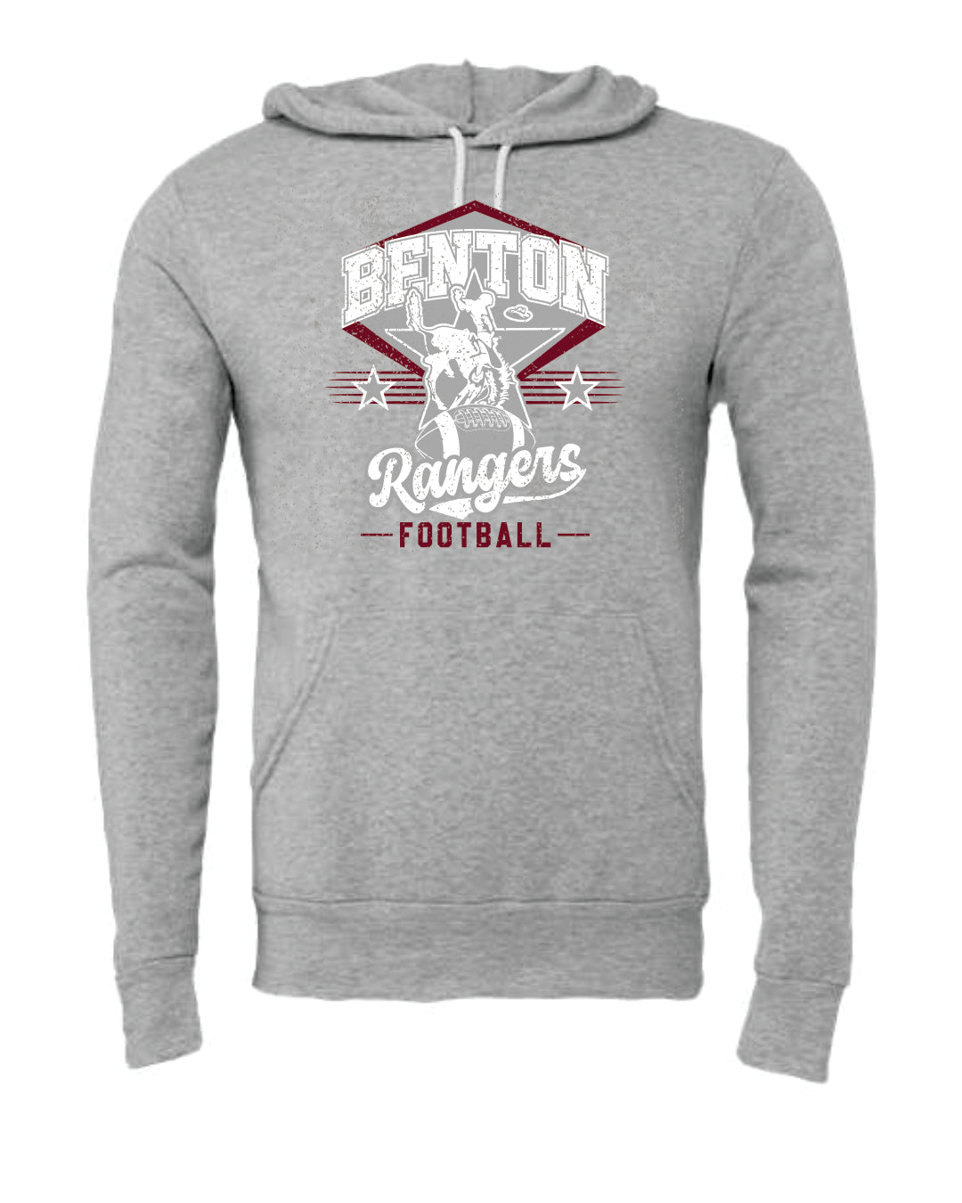 Bella  Canvas Hooded Sweatshirt – Athletic Heather Grey