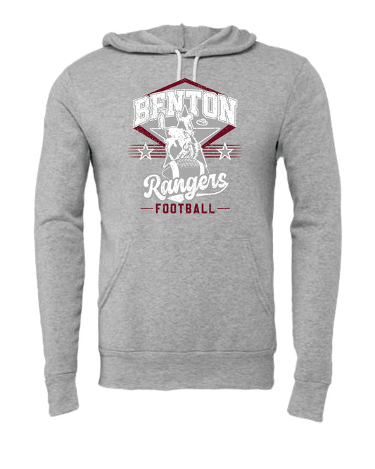 Bella  Canvas Hooded Sweatshirt – Athletic Heather Grey