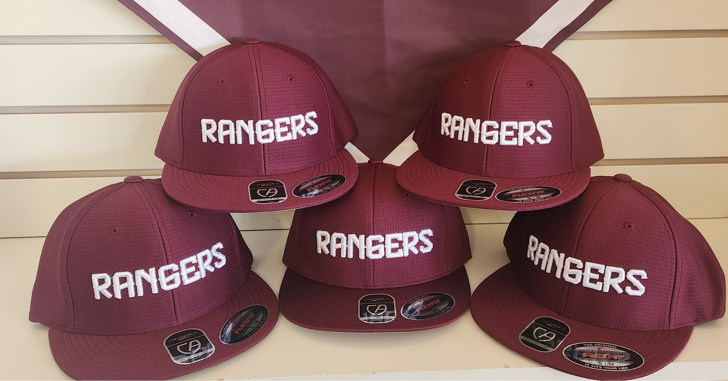 "RANGERS" Fitted CapAmerica Stitched Flex Fit Hat